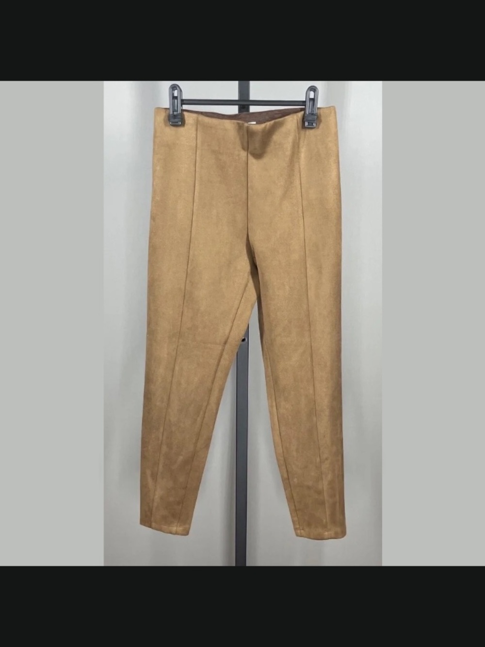 NEW Loft Pants Womens Small petite brown faux suede skinny leggings casual